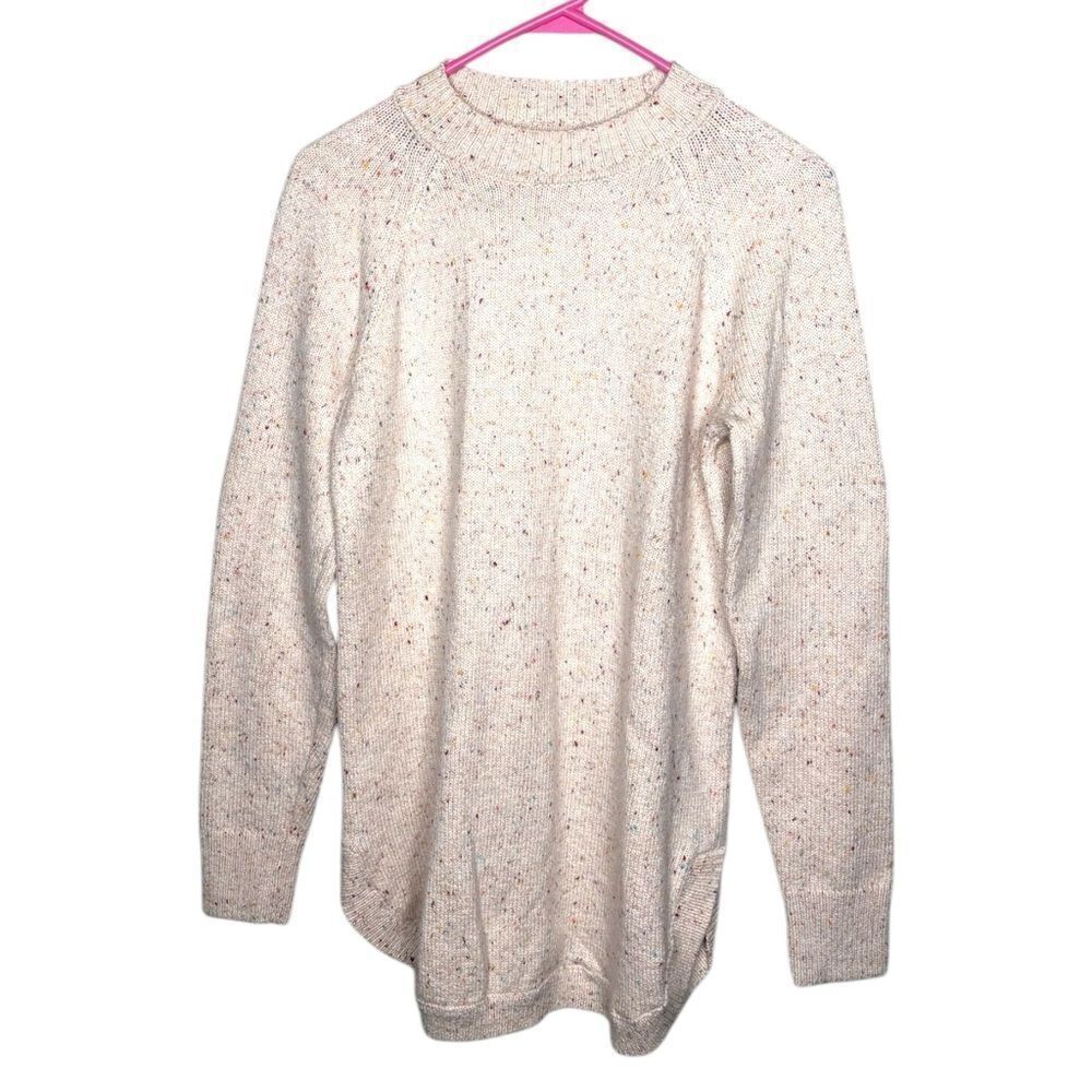 Loft Cream Colored Rainbow Speckled
Sweater Women's size small